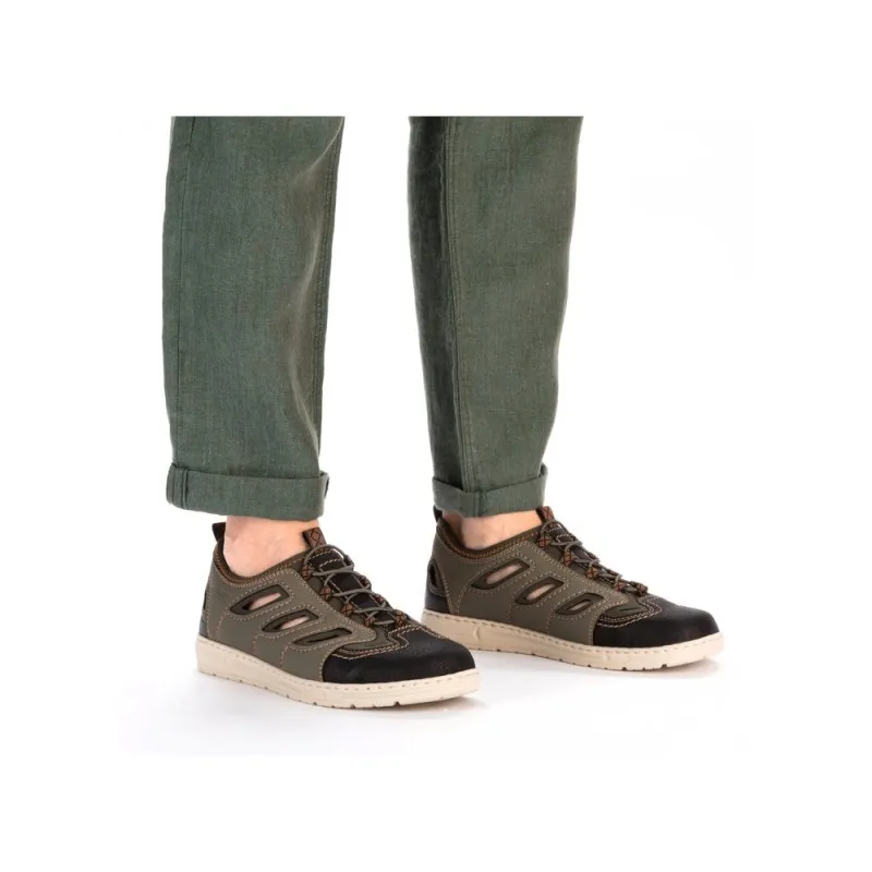 Sandale homme Rieker 08665-54 bleu/vert