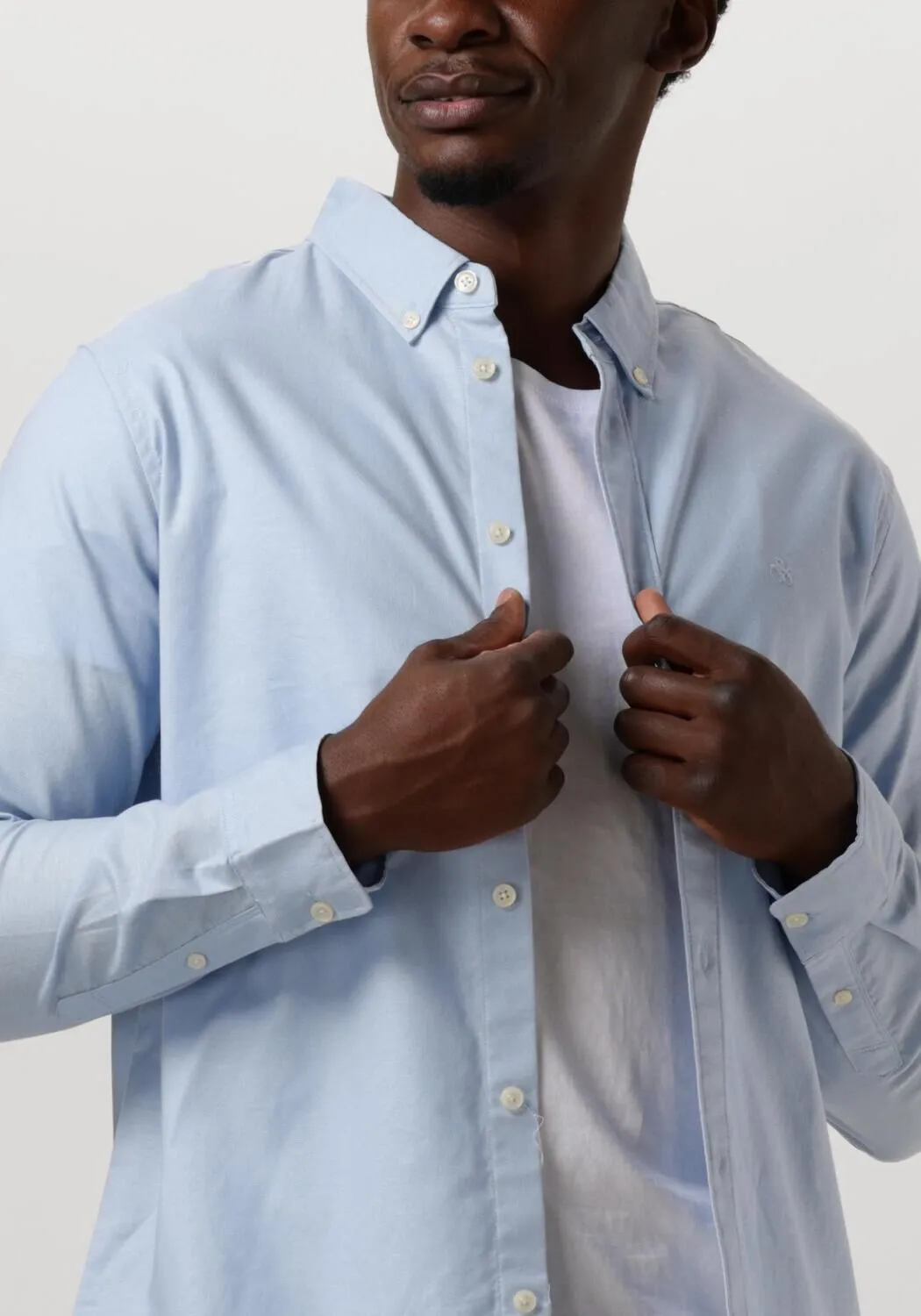 scotch & soda chemise décontracté oxford solid en bleu