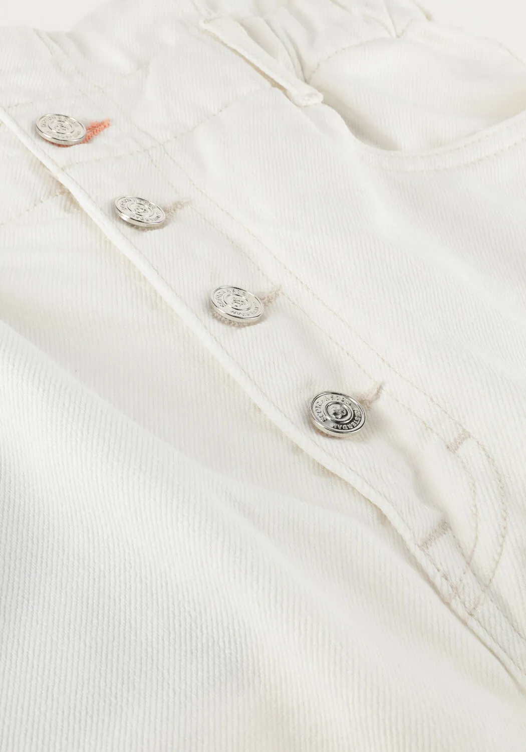 scotch & soda jupes en jean the break mini skirt - garment dye colours blanc
