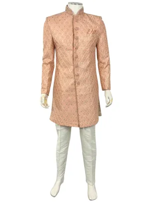 Sherwani mariage saumon Abbas - Taille 38