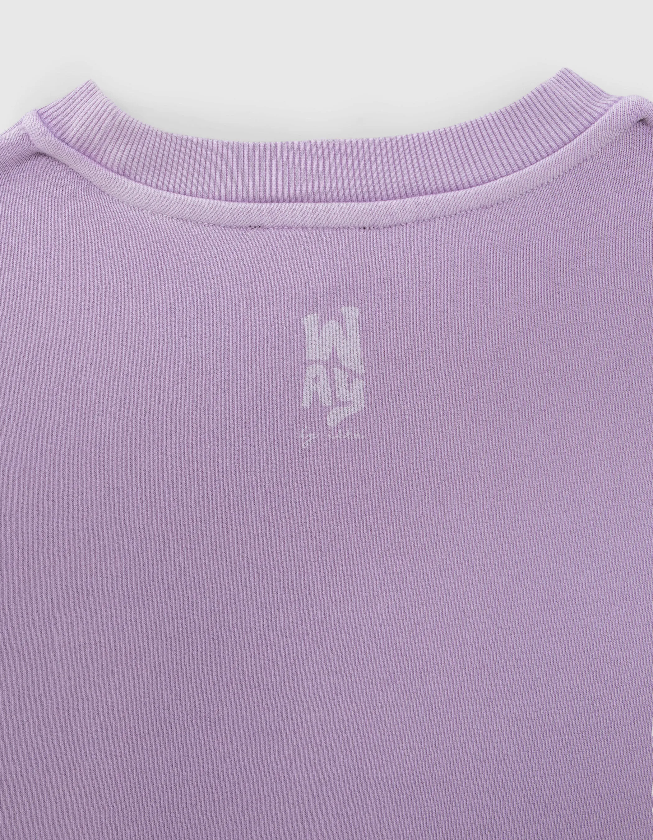 Sweat lilas cropped print manches fille