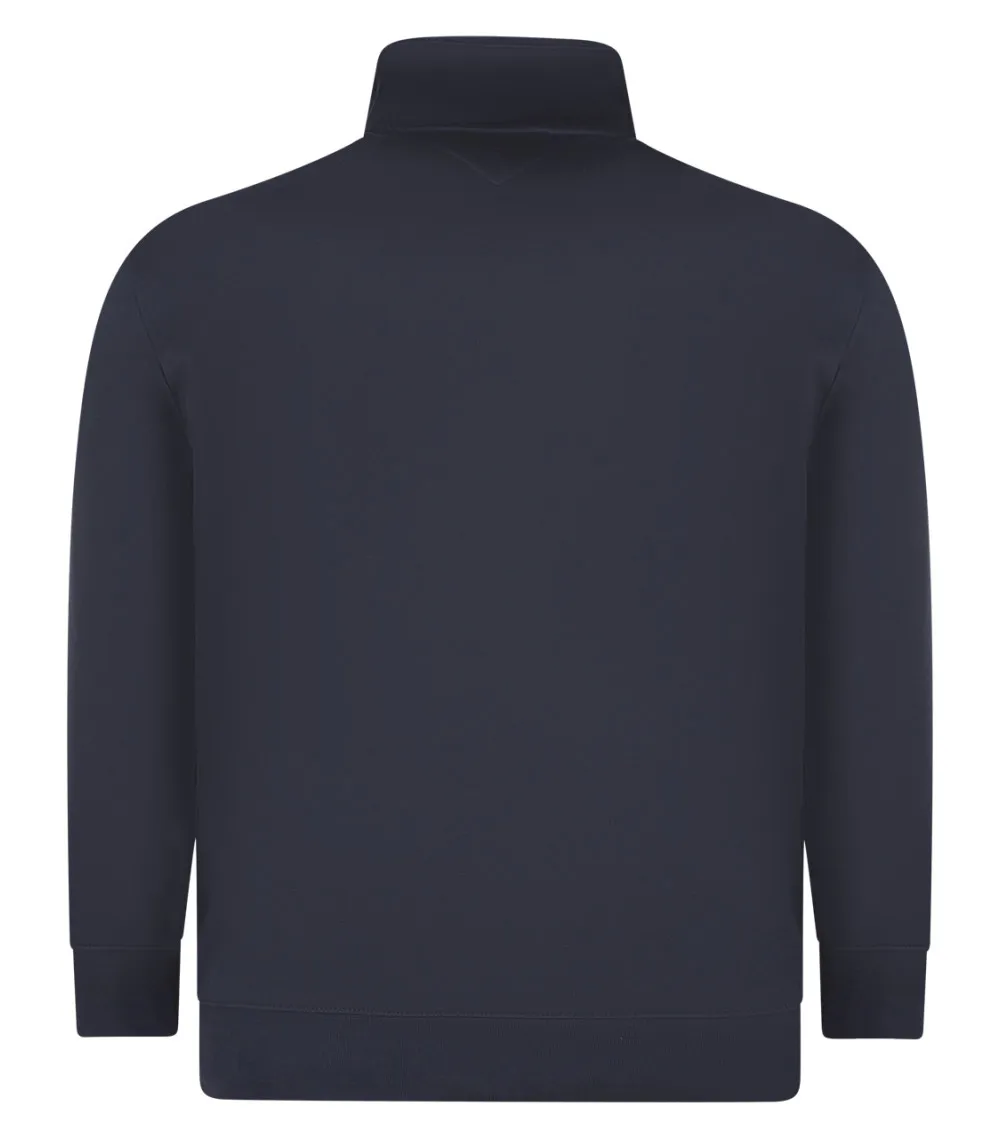 Sweat Tommy Hilfiger Big & Tall Grande Taille coton avec manches longues et col camionneur  marine