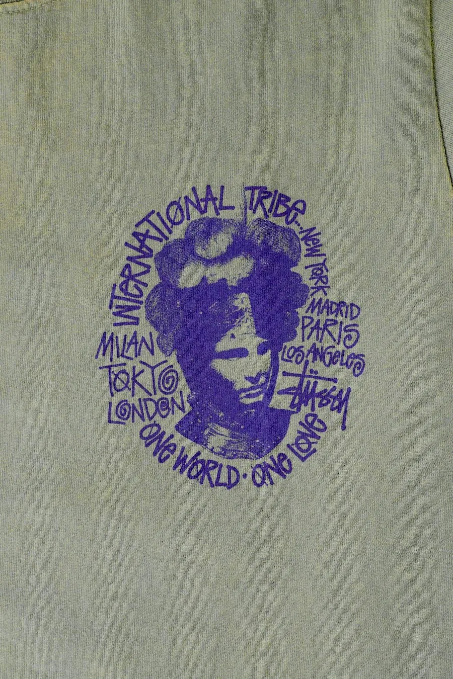 T-SHIRT CAMELOT PIG DYED VERT OLIVE
