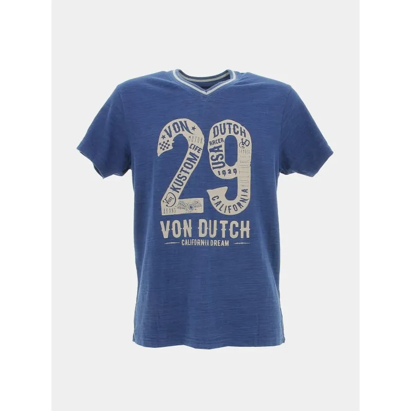 T-shirt champion 1929 vintage bleu homme - Von Dutch | wimod