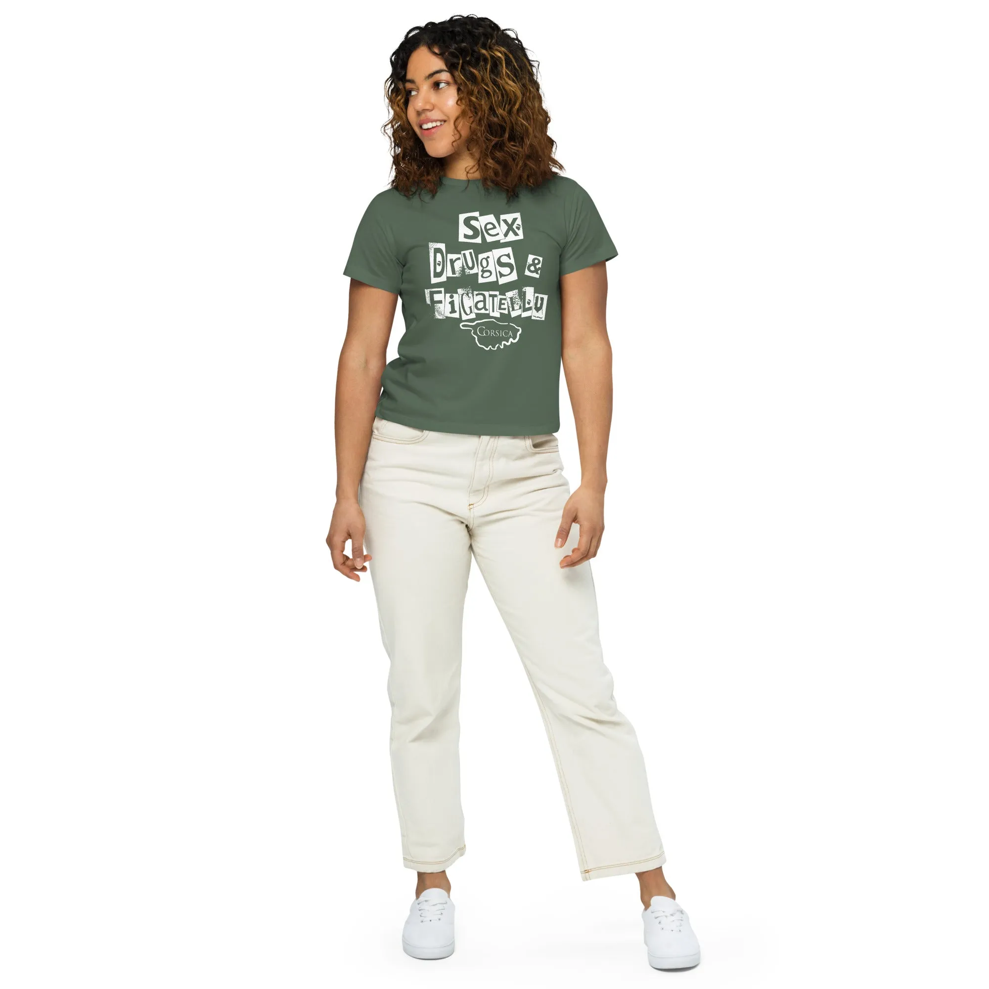 T-shirt taille haute Sex drugs & Figatellu