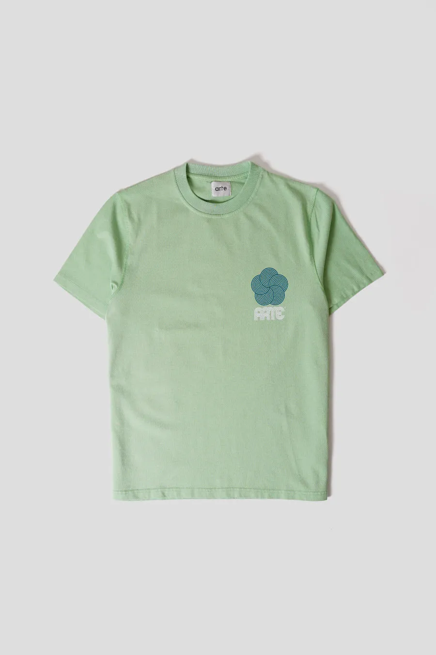 T-SHIRT TEO CIRCLE FLOWER VERT