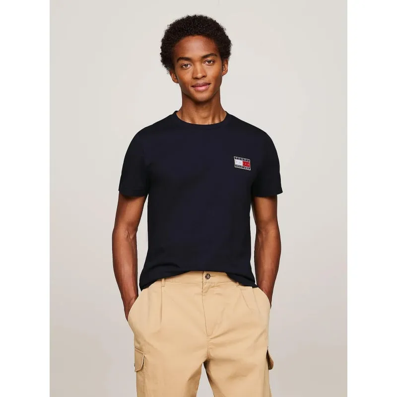 T-shirt uni flag x paris bleu marine homme - Tommy Hilfiger | wimod