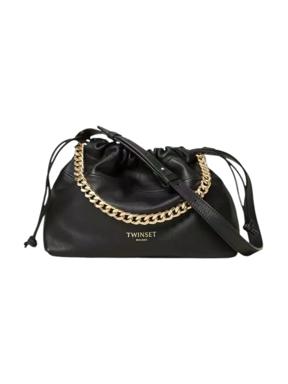 TWINSET Sac Femme DRAWSTRING CUIR 242TB7212 00006 Noir