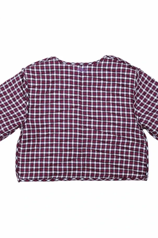 Veste bébé motifs écossais Violet - Quilt