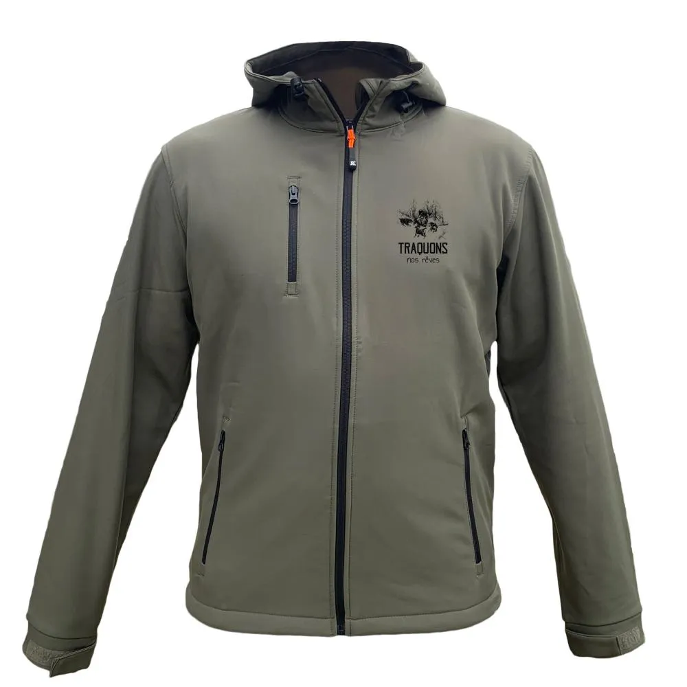 Veste softshell Homme et Femme avec/sans capuche – Traquons nos rêves Sanglier